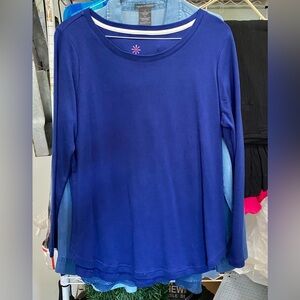 Isaac Mizrahi Blue Relaxed Fit Top